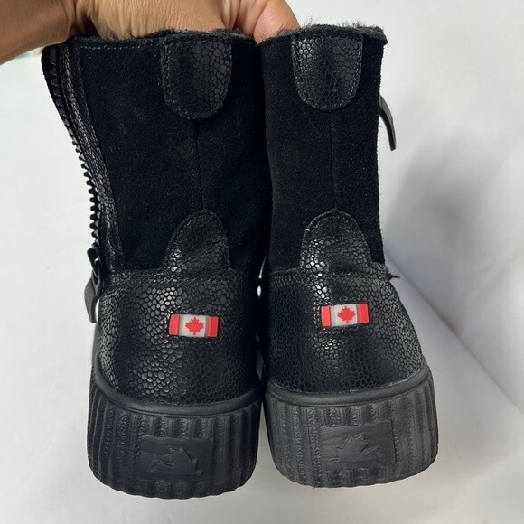 PAJAR Caline Platform Waterproof Leather Booties in Black 39 - Picture 11 of 16